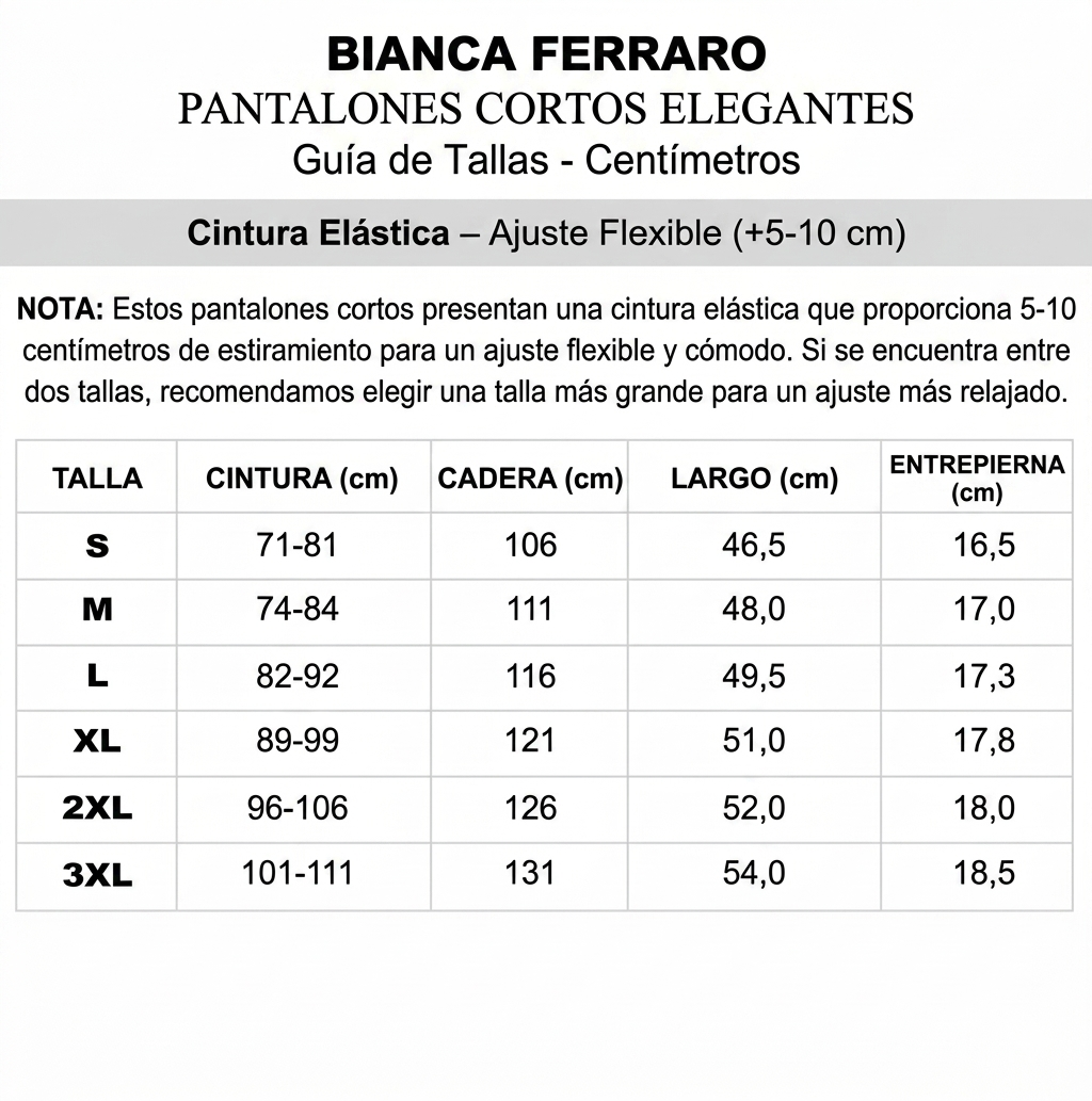 PANTALONES CORTOS ELEGANTES BIANCA FERRARO