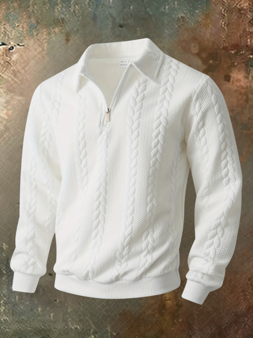Belvorn | Jersey Trenzado de Media Cremallera