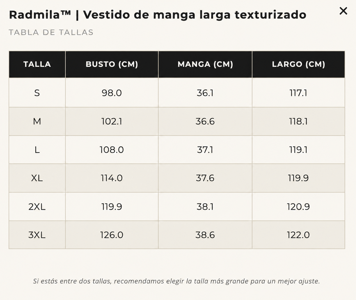 Radmila | Vestido texturizado de manga larga.