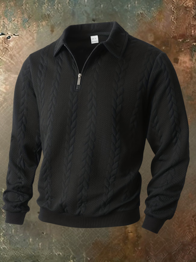 Belvorn | Jersey Trenzado de Media Cremallera