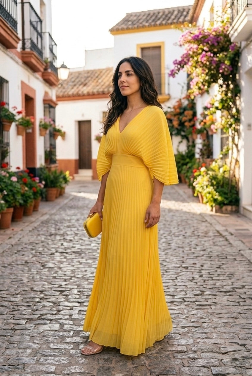 Viena -  Vestido plisado moderno