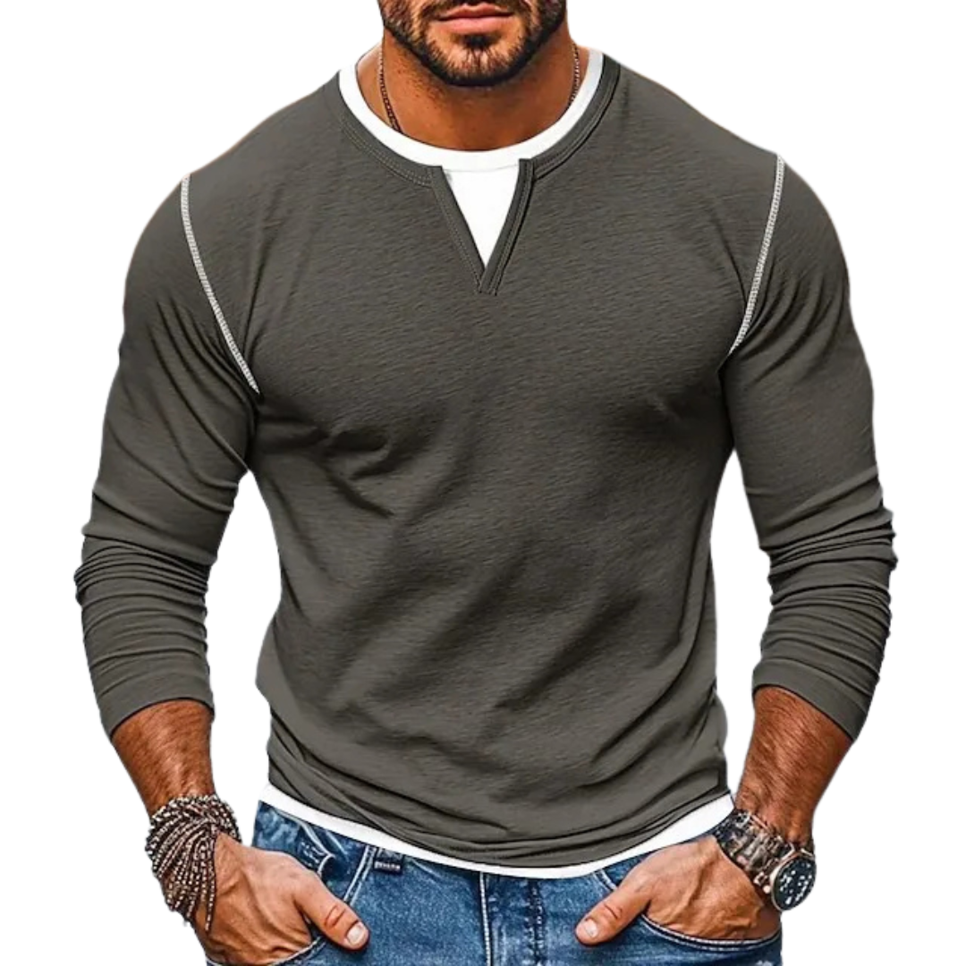 Irving | Camiseta de Manga Larga Efecto doble capa