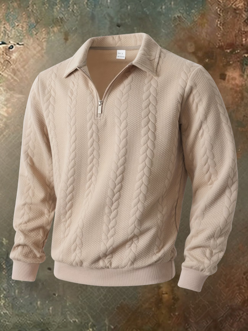 Belvorn | Jersey Trenzado de Media Cremallera
