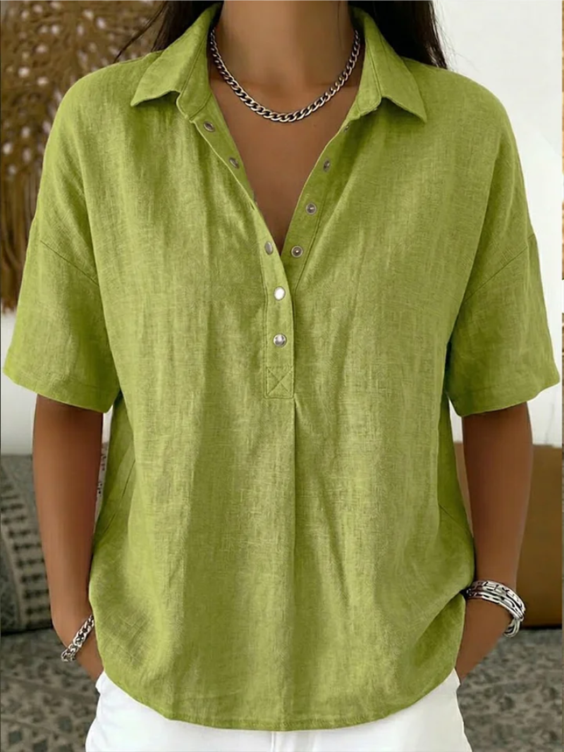 Helena™ | Blusa con cuello premium