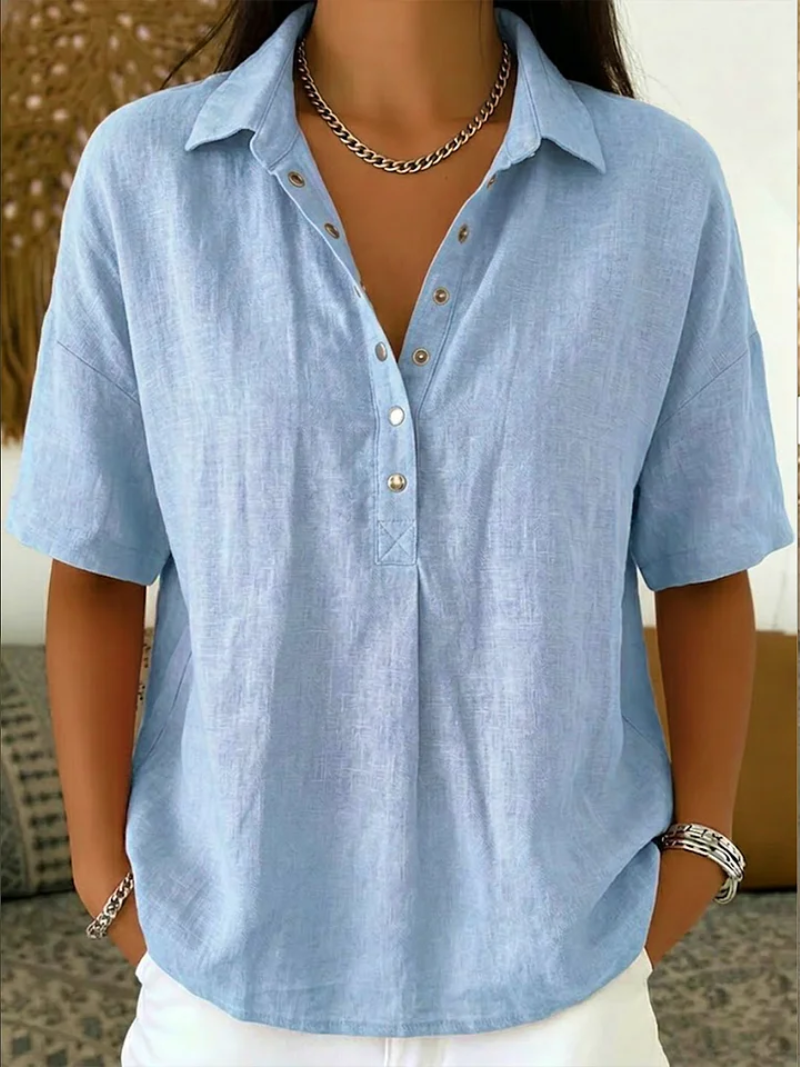 Helena™ | Blusa con cuello premium