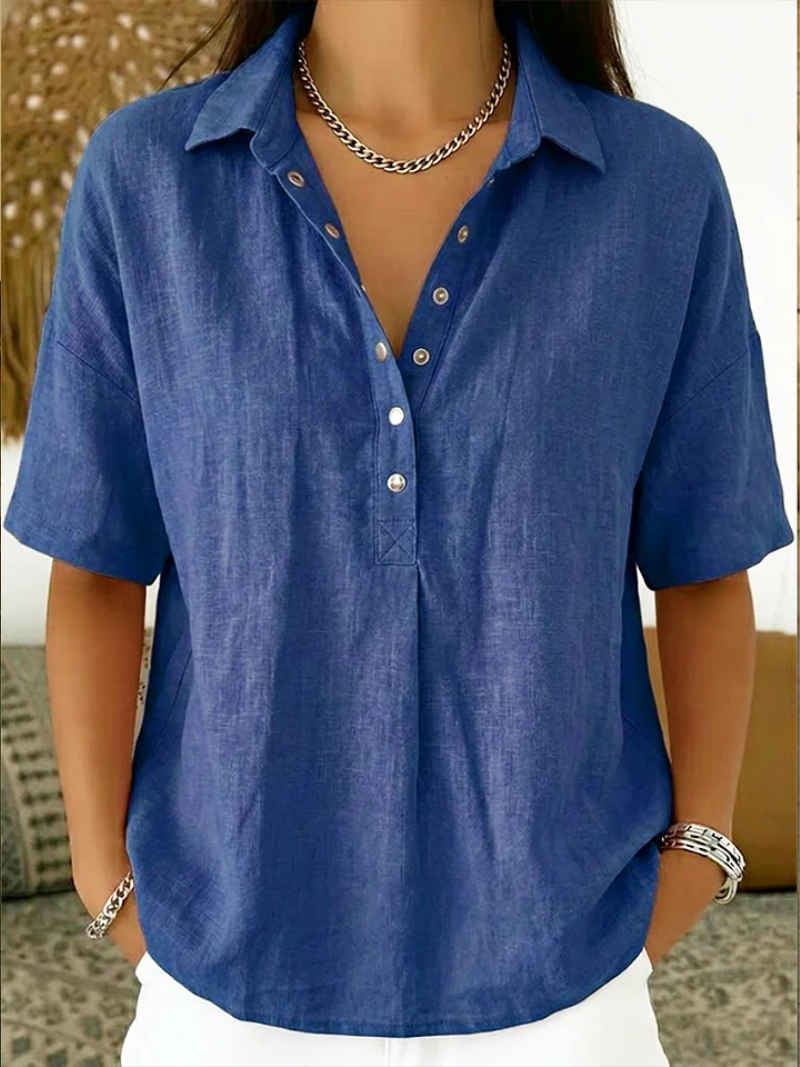 Helena™ | Blusa con cuello premium