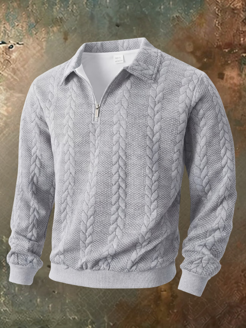 Belvorn | Jersey Trenzado de Media Cremallera
