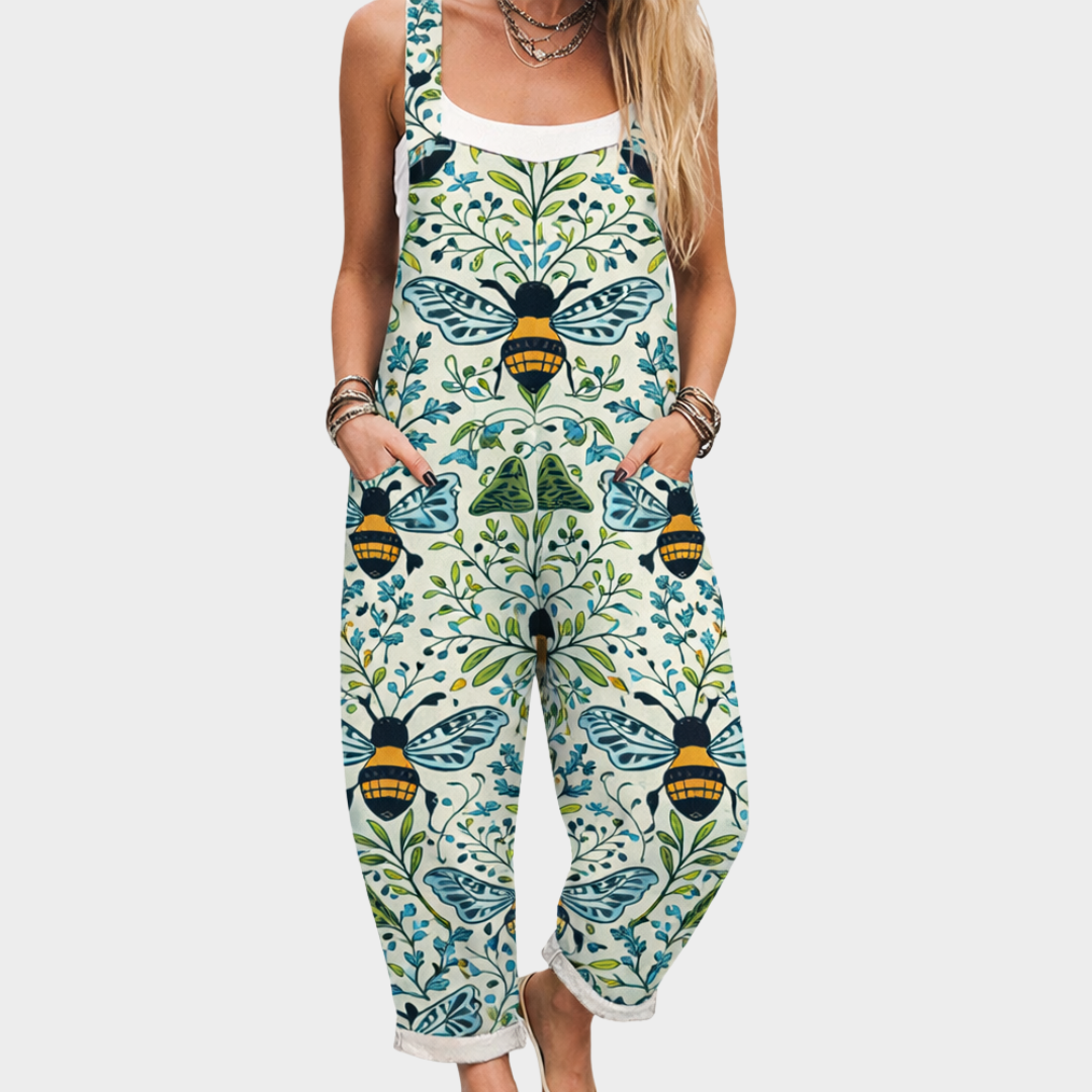 DENISE | PETO CON ESTAMPADO FLORAL DE ABEJAS ATEMPORAL