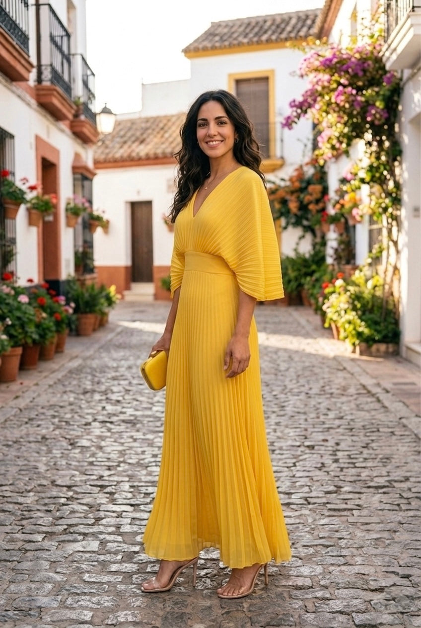 Viena -  Vestido plisado moderno