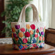 Bolso elegante con tulipanes.