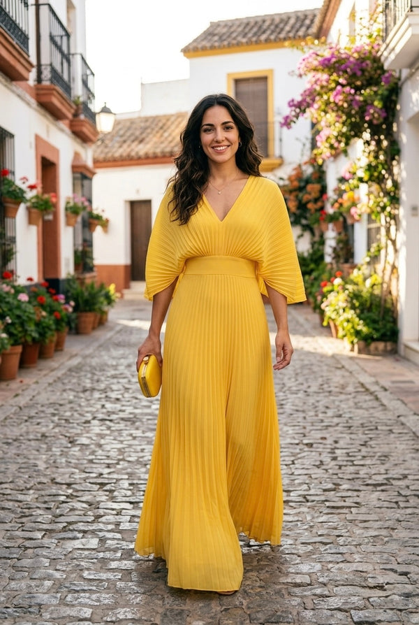 Viena -  Vestido plisado moderno