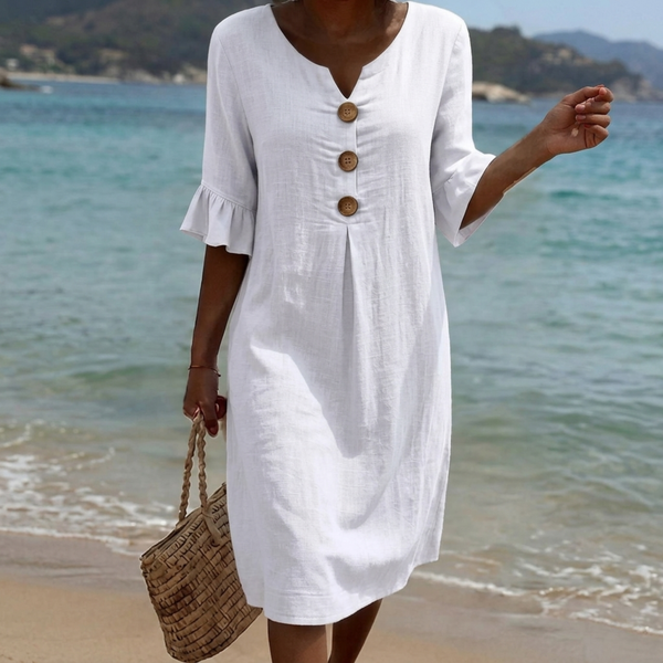 Radmila | Vestido texturizado de manga larga.