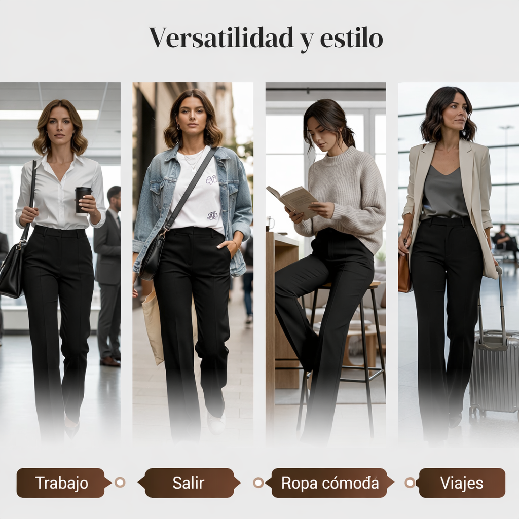 Bologna - Pantalones de traje de mujer de cintura alta