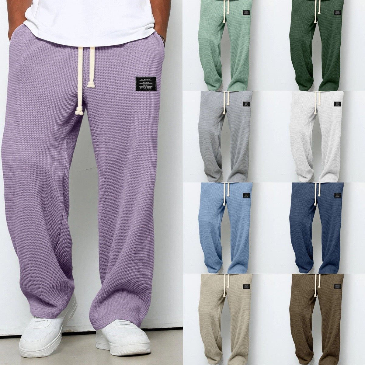 Madrid - Pantalones de hombre transpirables de lino y algodón