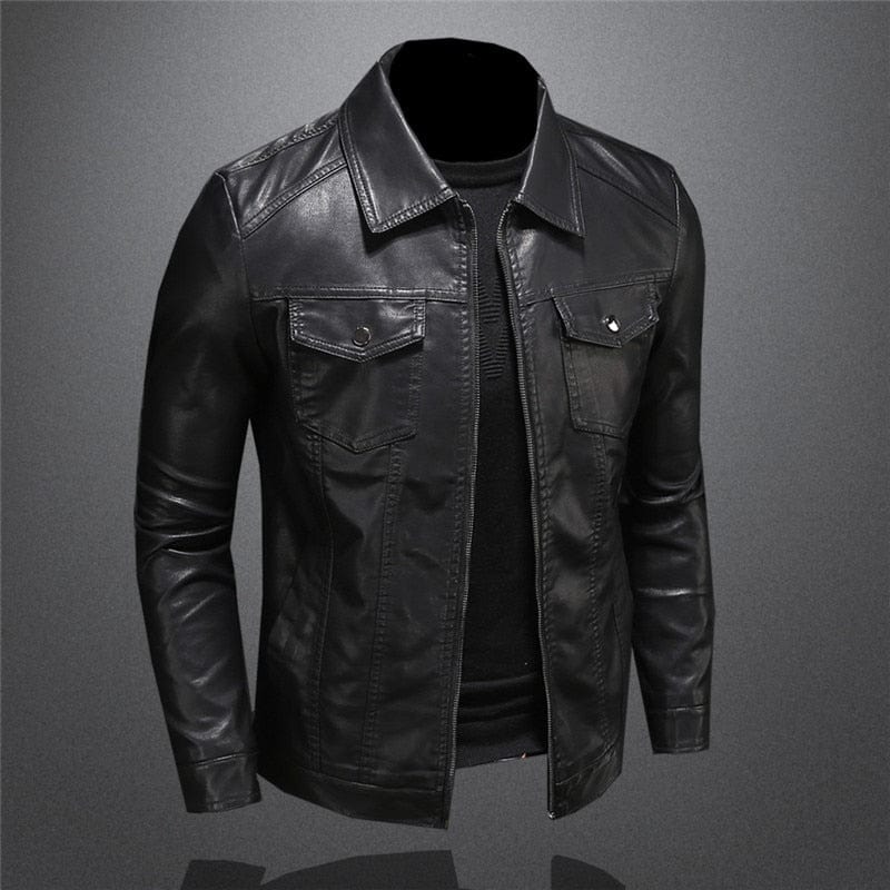 Antonio - Elegante chaqueta de piel vegana