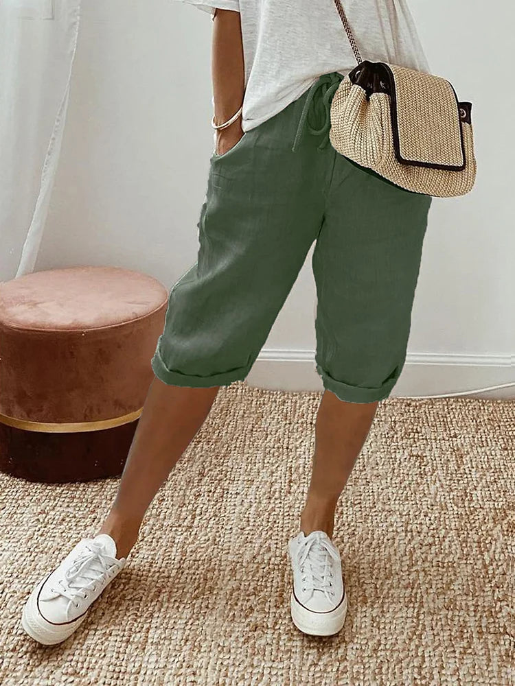Luna | Shorts de algodón y lino para mujer 1+1 GRATIS  (Añade 2 al carrito para activar el descuento)