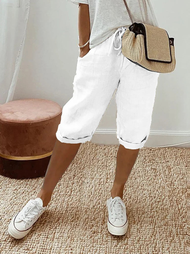 Luna | Shorts de algodón y lino para mujer 1+1 GRATIS  (Añade 2 al carrito para activar el descuento)
