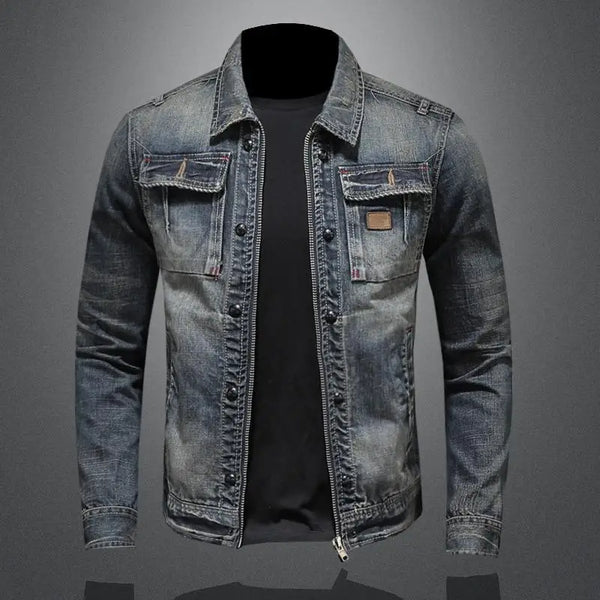 Carl - Chaqueta vaquera de estilo retro