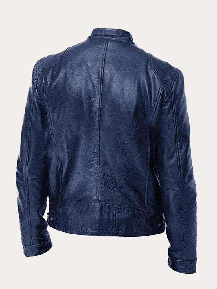 Armand - Chaqueta de cuero estilo Café Racer