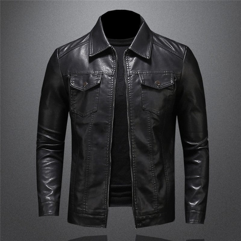 Antonio - Elegante chaqueta de piel vegana