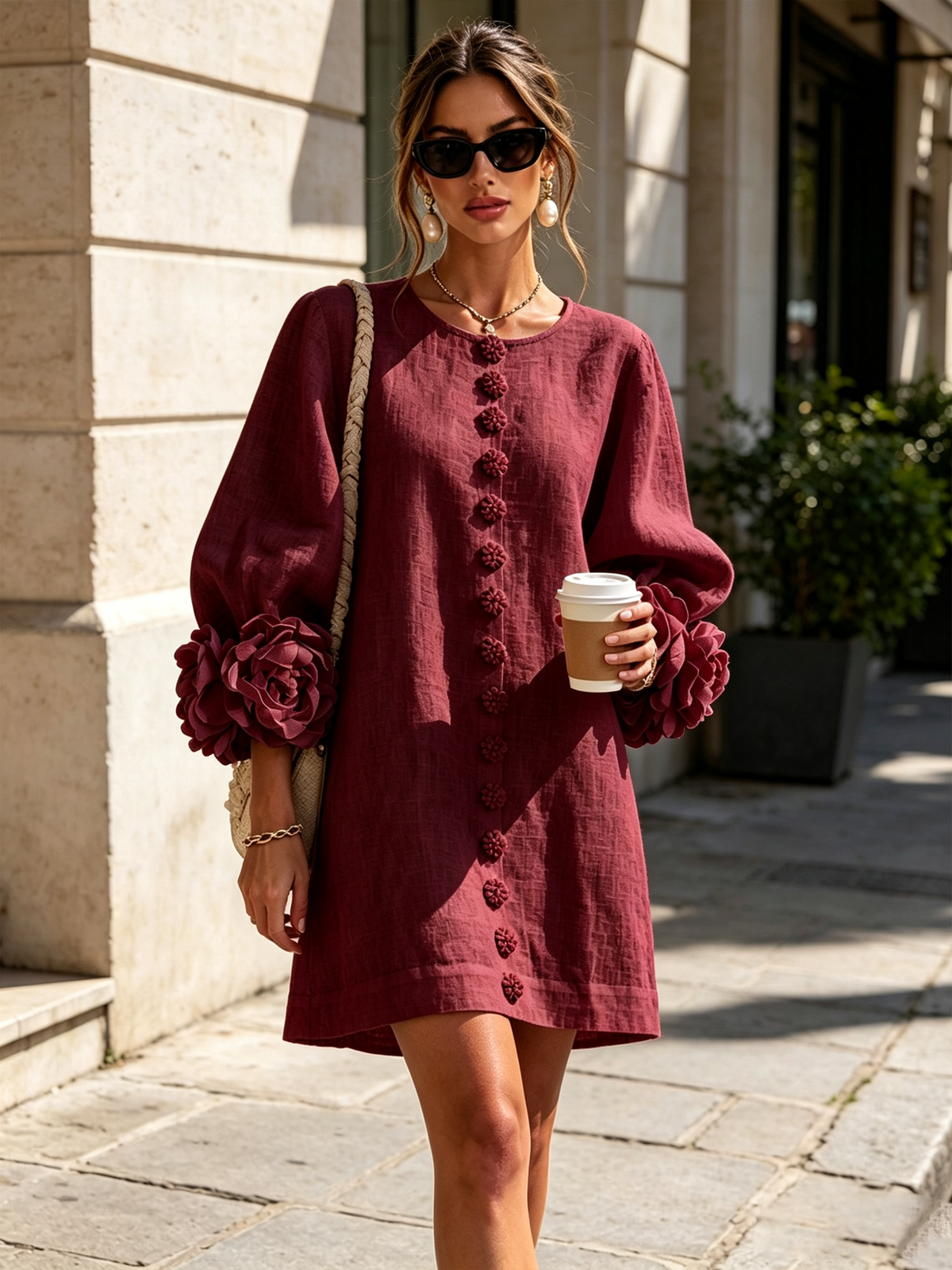 Élodie | Vestido floral abotonado