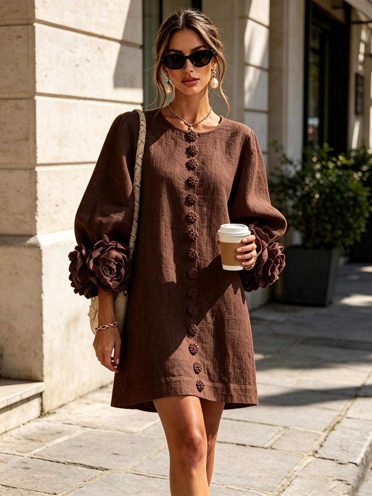 Élodie | Vestido floral abotonado