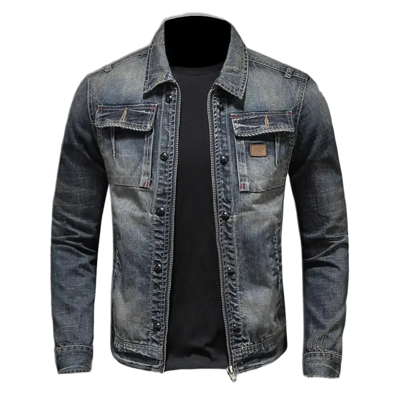 Carl - Chaqueta vaquera de estilo retro