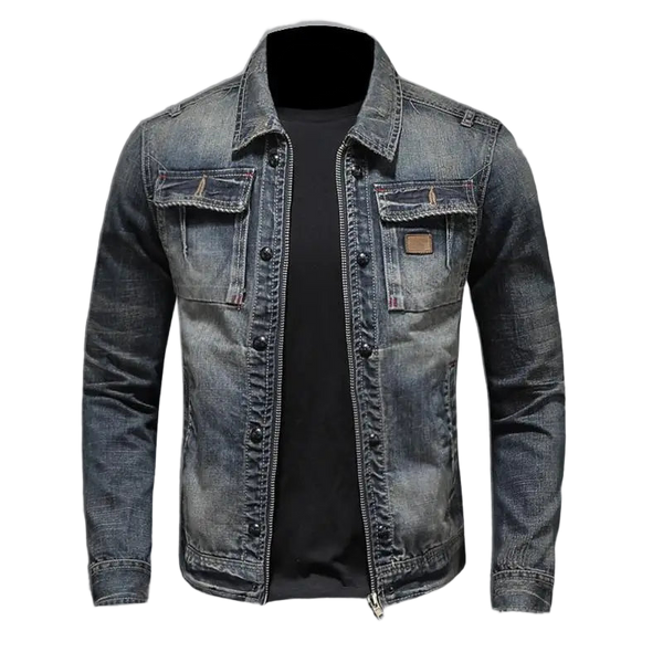 Carl - Chaqueta vaquera de estilo retro