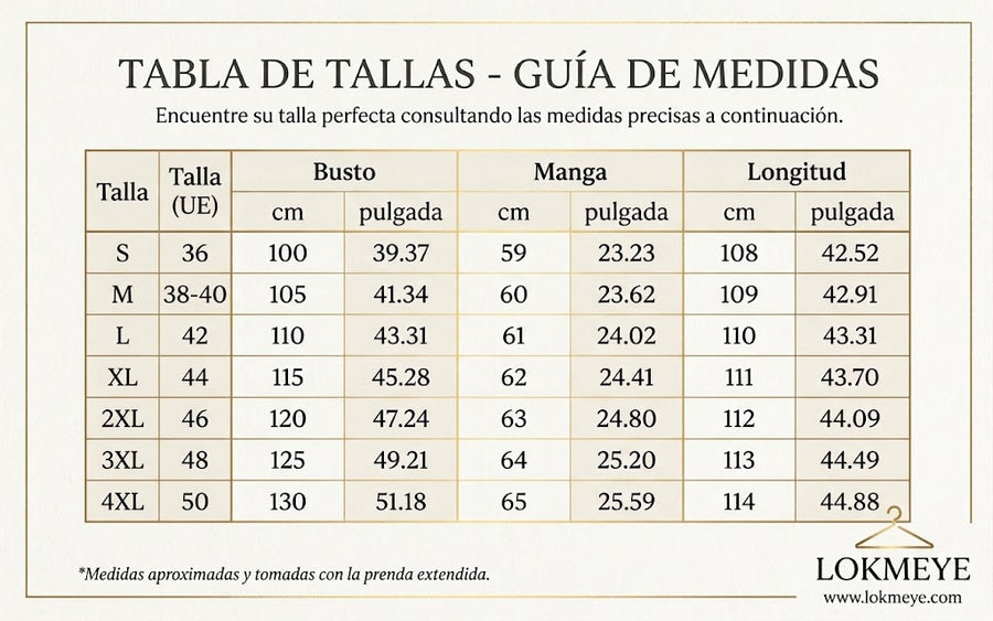 Guía de tallas de Solène | Jersey Largo con Capucha