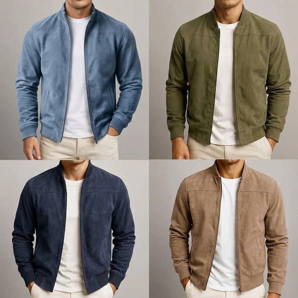 Riviera - Chaqueta bomber de ante suave