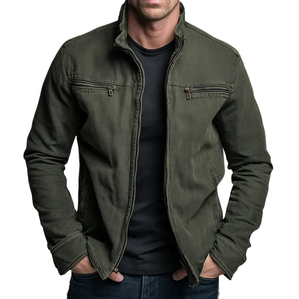 Dario | Chaqueta vintage de algodón con cremallera