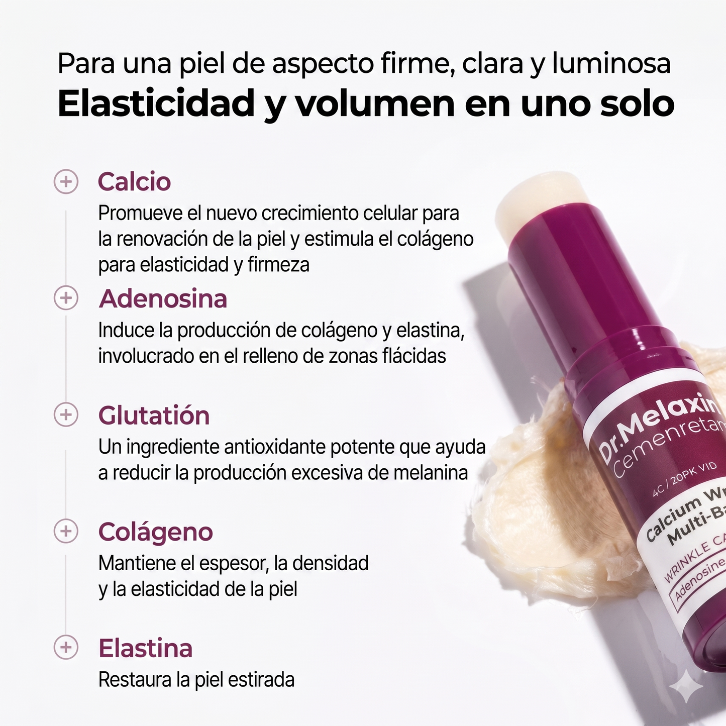 Dr Melaxin Calcium Volume Treatment — Stick - Sérum - Crema
