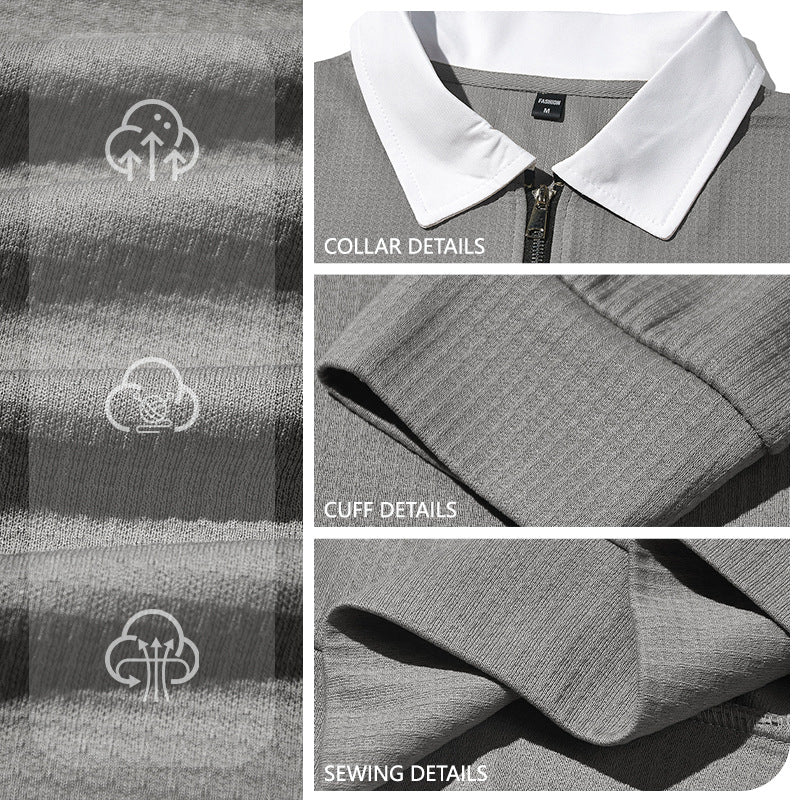 Bruno | Jersey Waffle de Media Cremallera