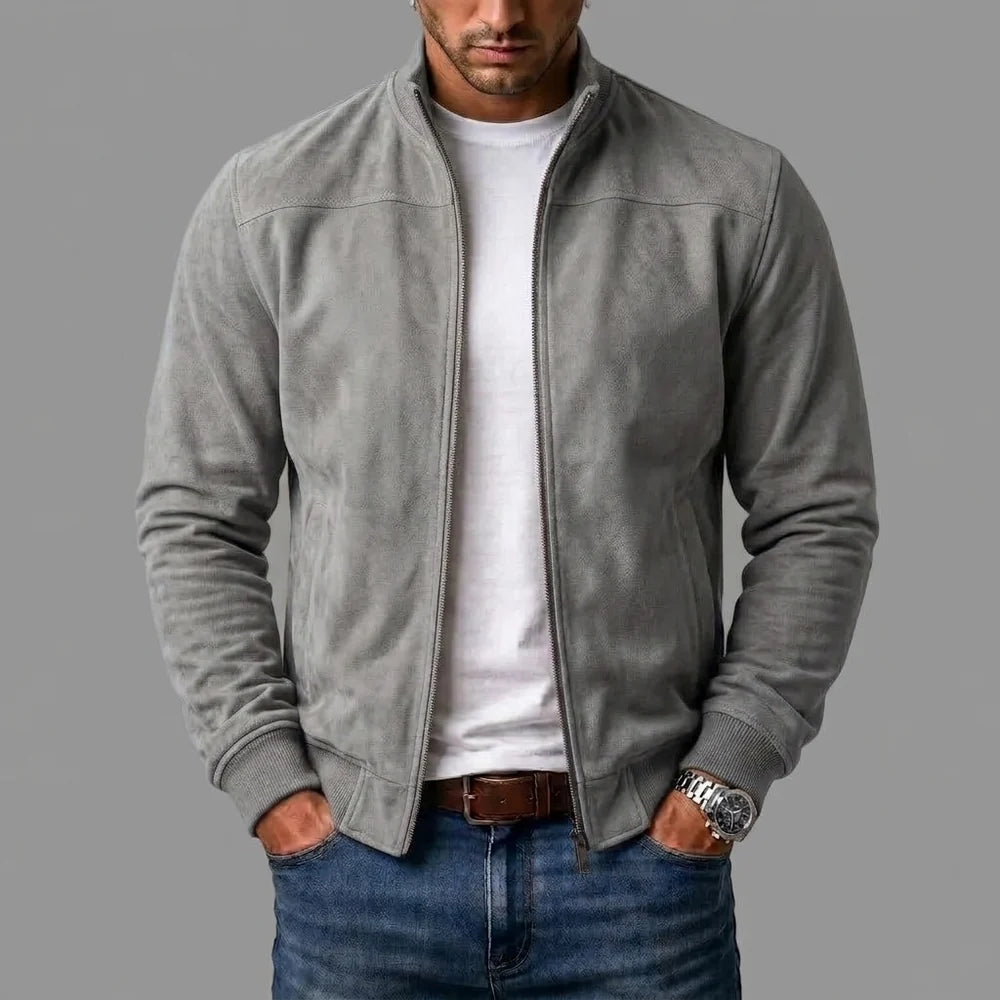 Riviera - Chaqueta bomber de ante suave