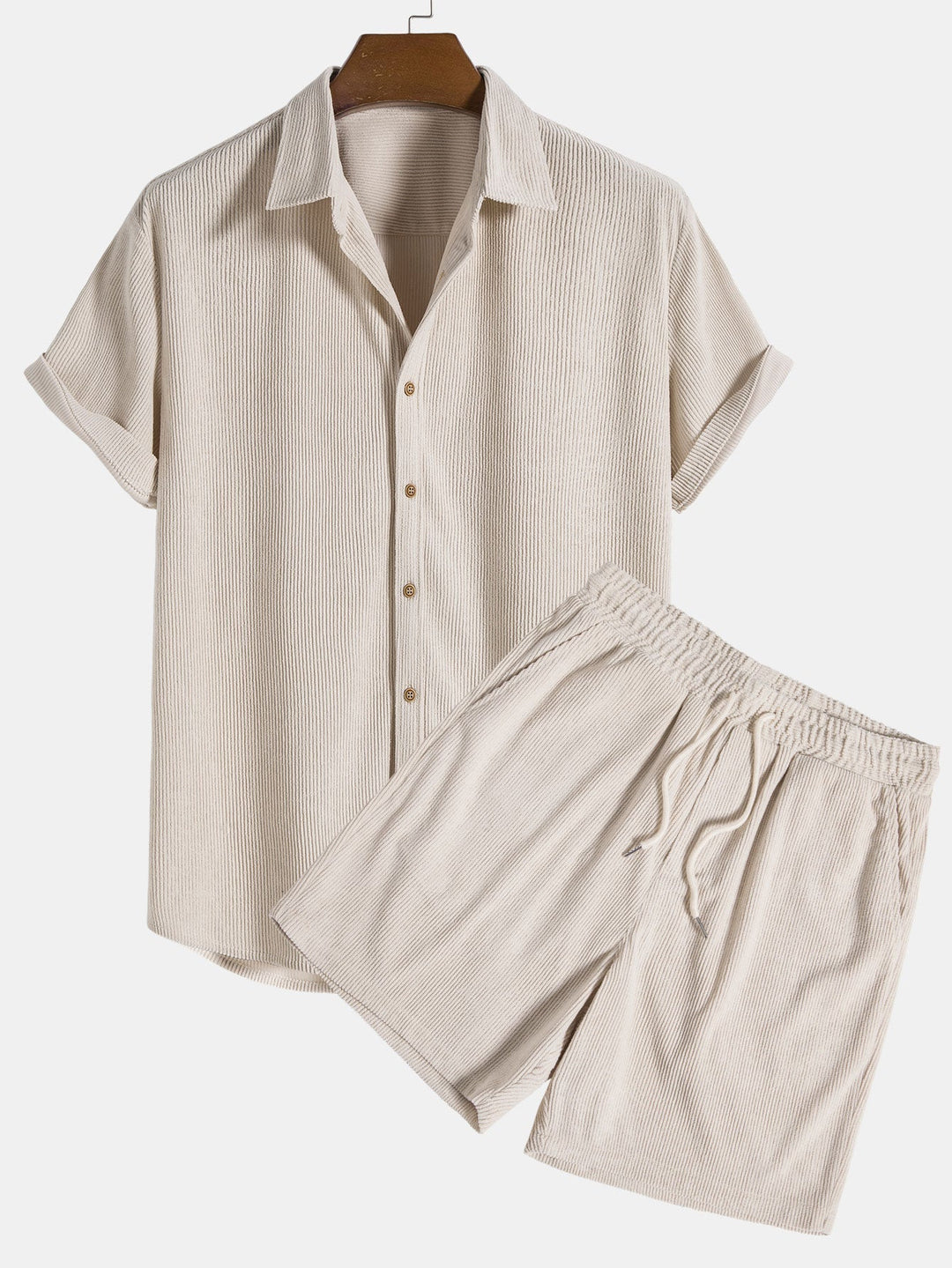 Conjunto de verano para hombre con camisa ligera y pantalón corto