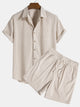 Conjunto de verano para hombre con camisa ligera y pantalón corto