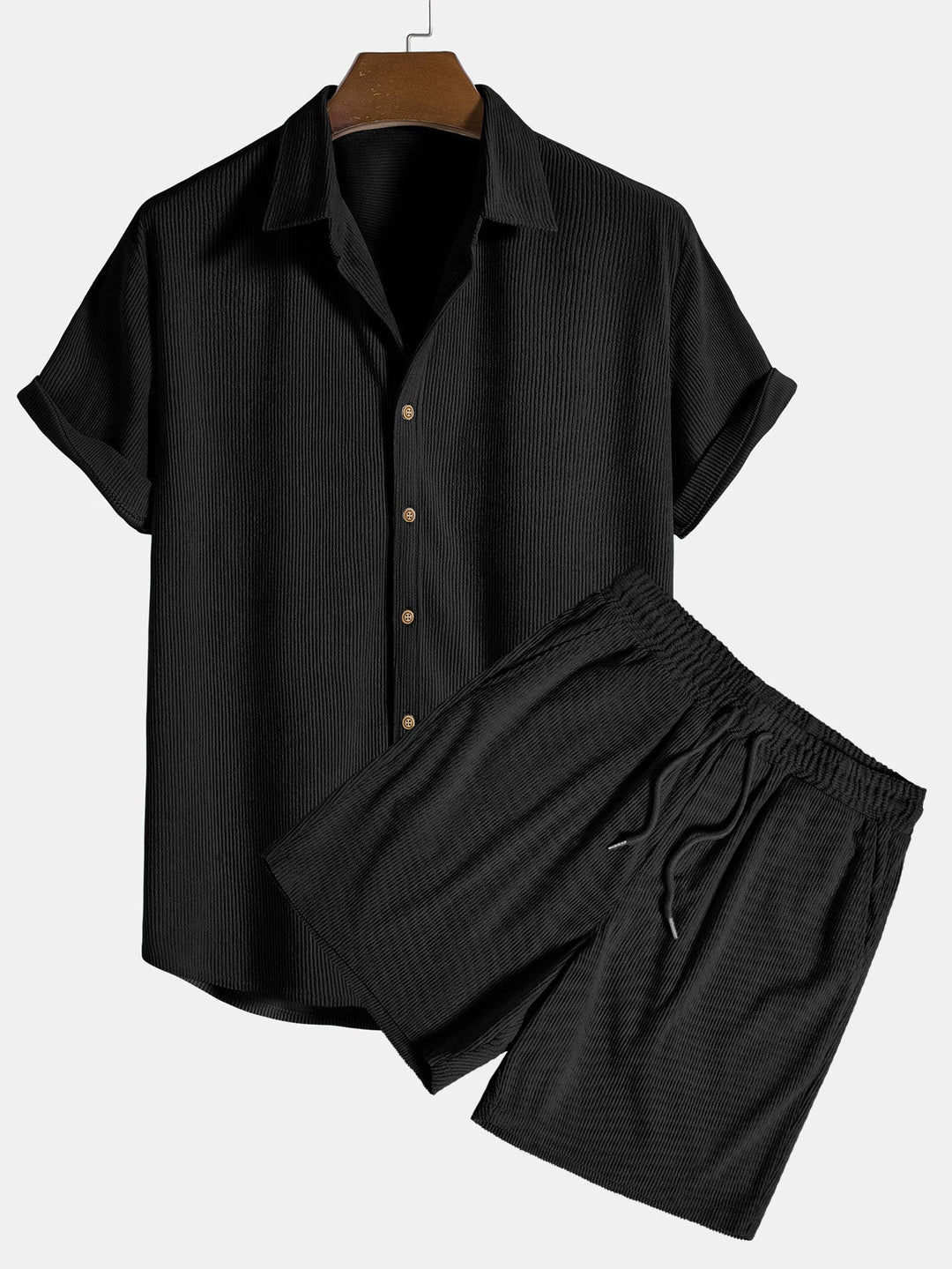 Conjunto de verano para hombre con camisa ligera y pantalón corto