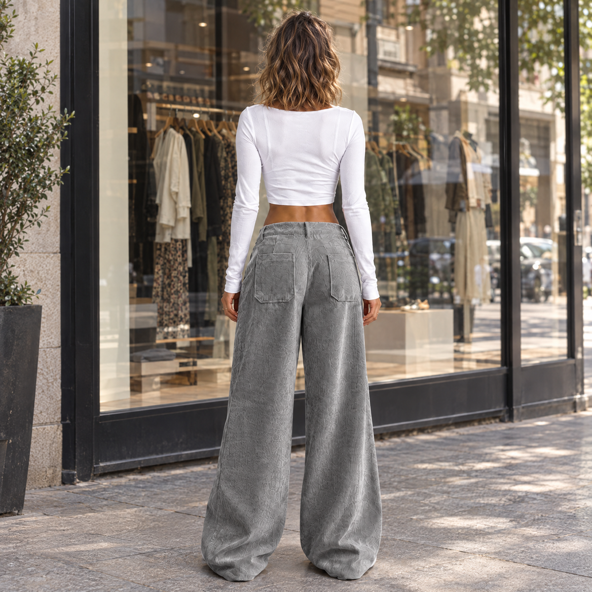 Amélia - Pantalón Ancho, escaparate de tienda