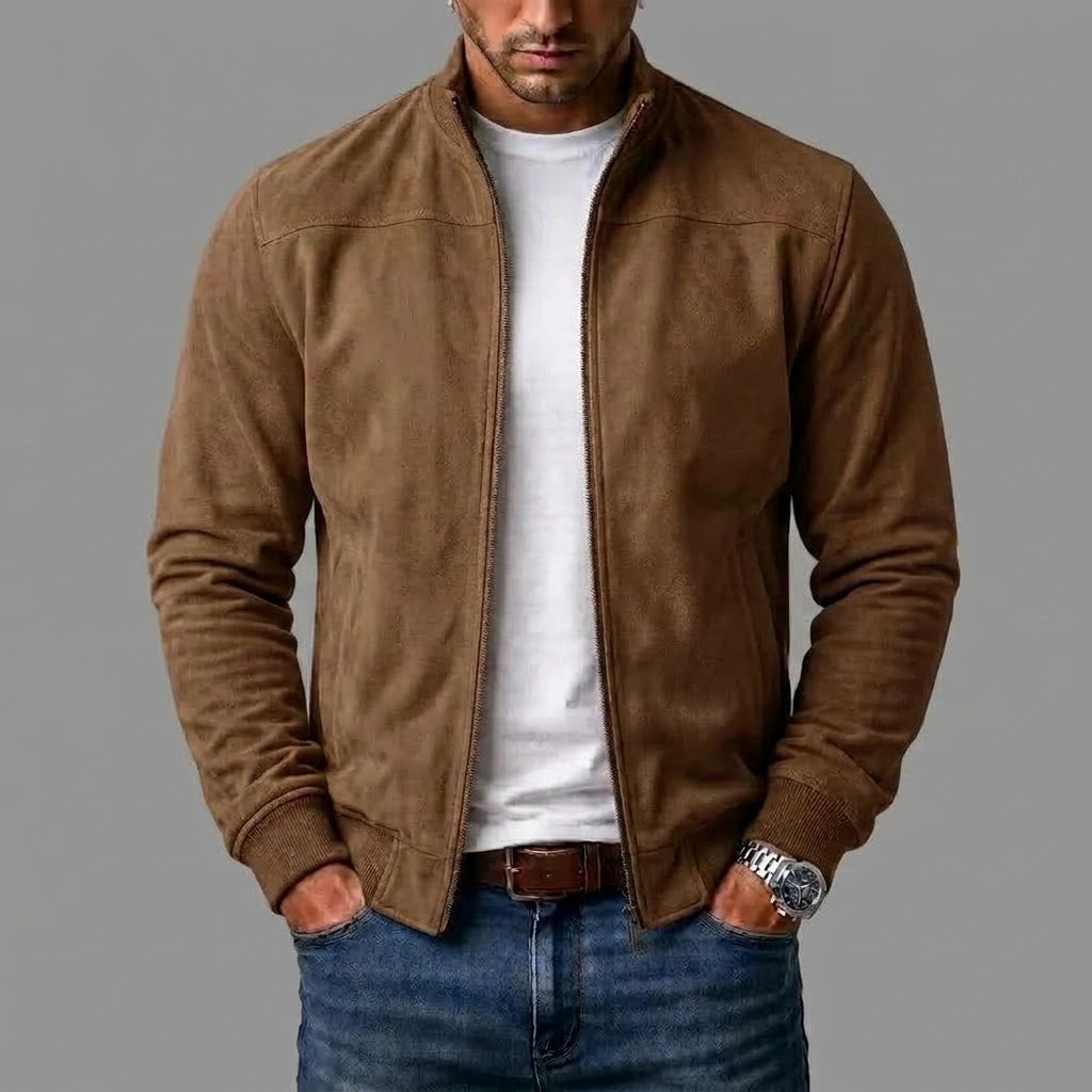 Riviera - Chaqueta bomber de ante suave