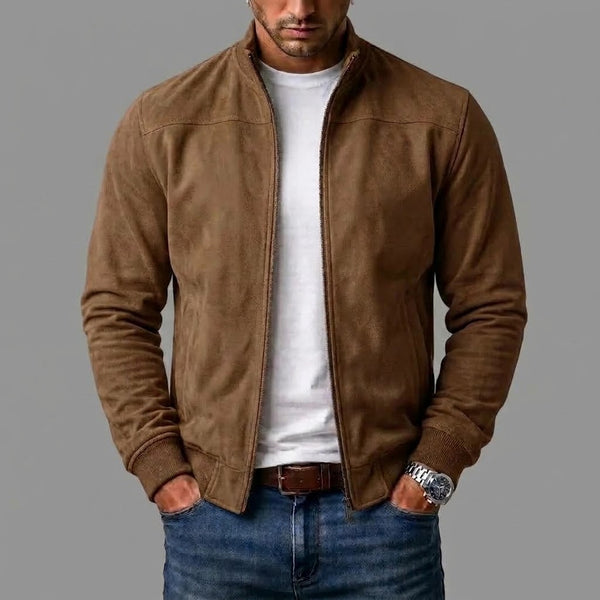 Riviera - Chaqueta bomber de ante suave