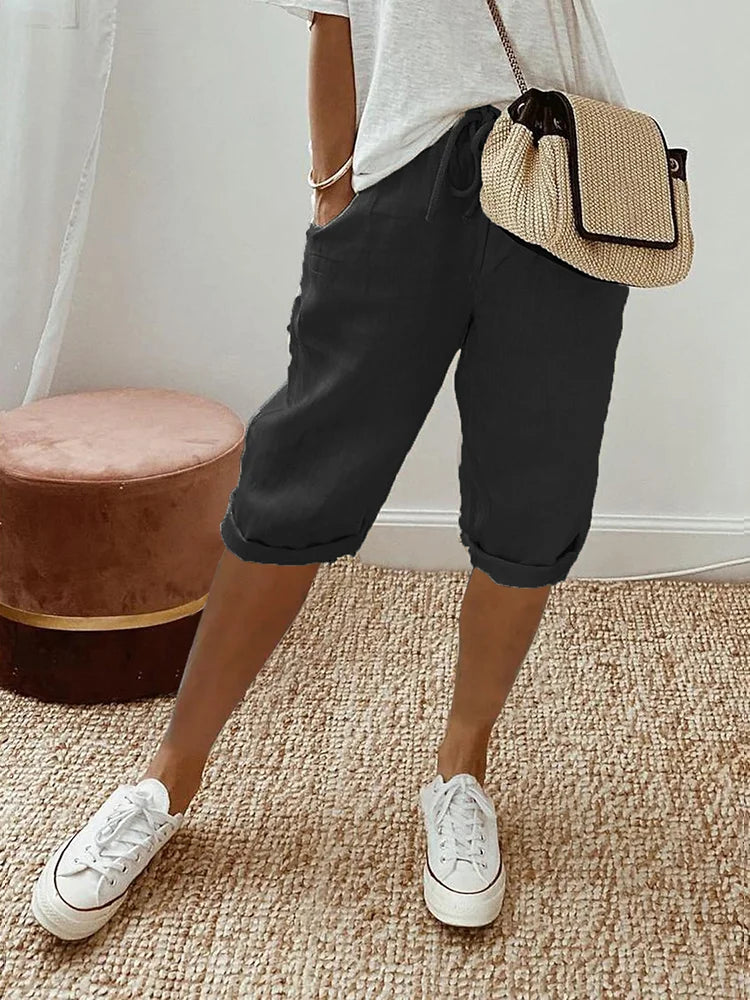 Luna | Shorts de algodón y lino para mujer 1+1 GRATIS  (Añade 2 al carrito para activar el descuento)