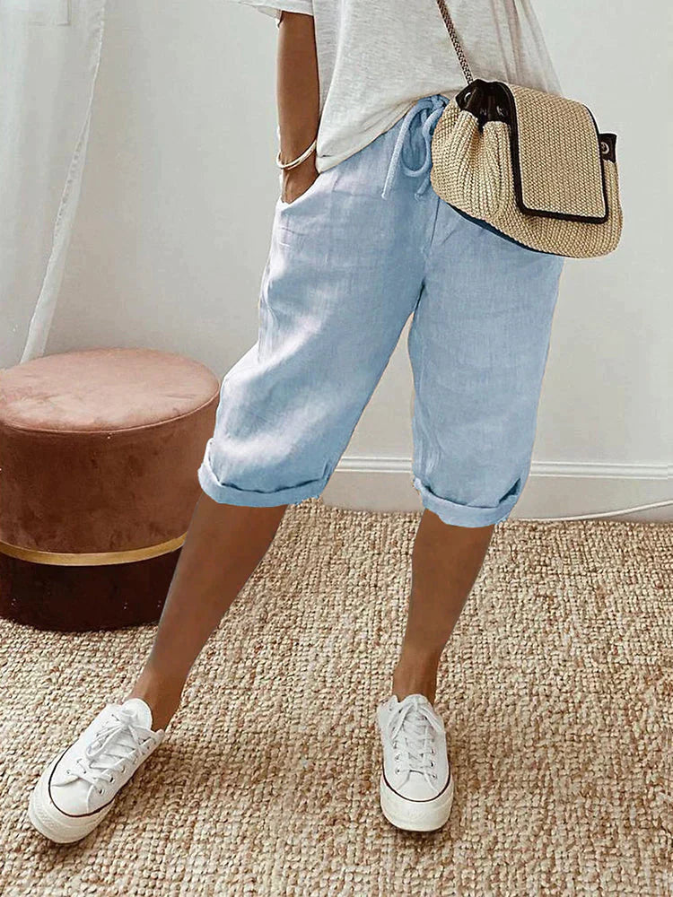 Luna | Shorts de algodón y lino para mujer 1+1 GRATIS  (Añade 2 al carrito para activar el descuento)