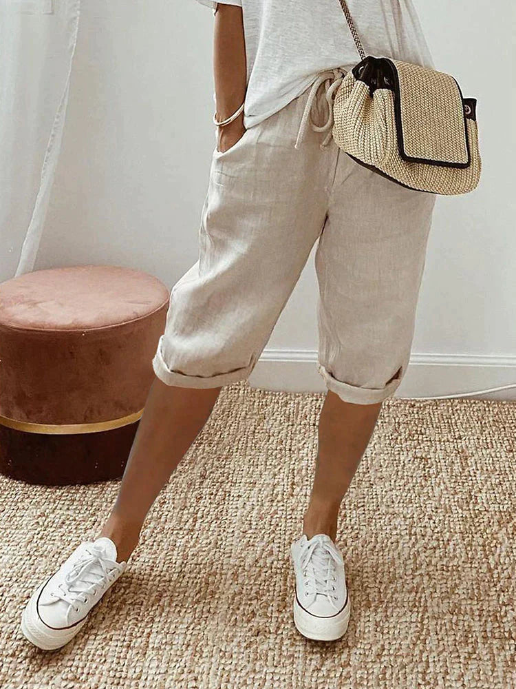 Luna | Shorts de algodón y lino para mujer 1+1 GRATIS  (Añade 2 al carrito para activar el descuento)