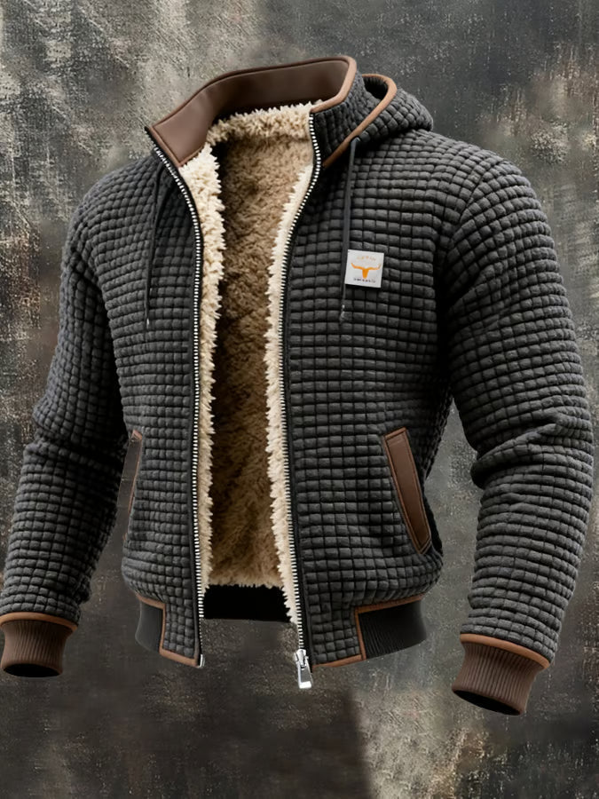 Leonardo | Chaqueta Retro con Capucha y Cremallera