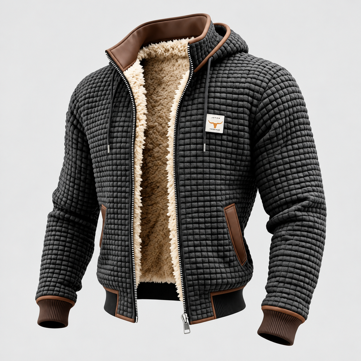 Leonardo | Chaqueta Retro con Capucha y Cremallera