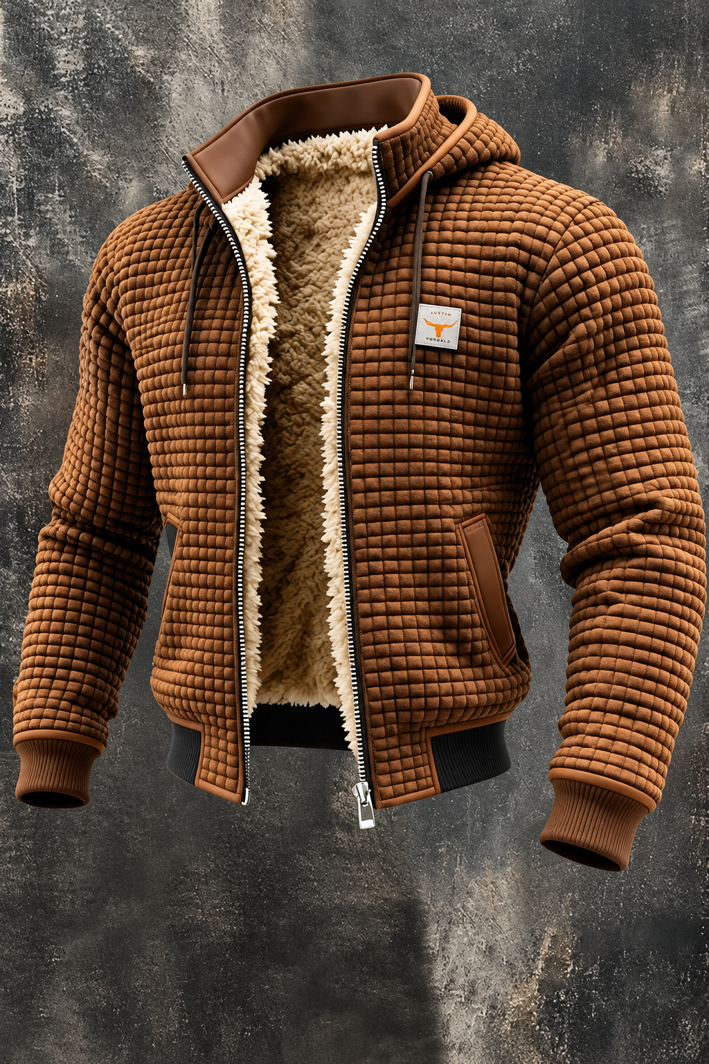 Leonardo | Chaqueta Retro con Capucha y Cremallera