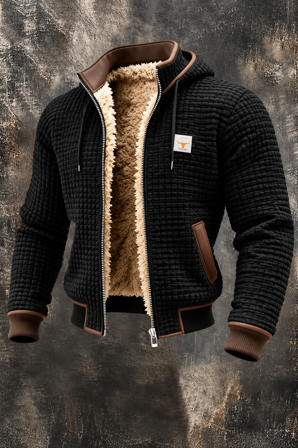 Leonardo | Chaqueta Retro con Capucha y Cremallera