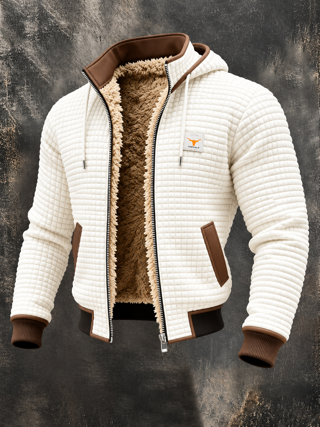 Leonardo | Chaqueta Retro con Capucha y Cremallera