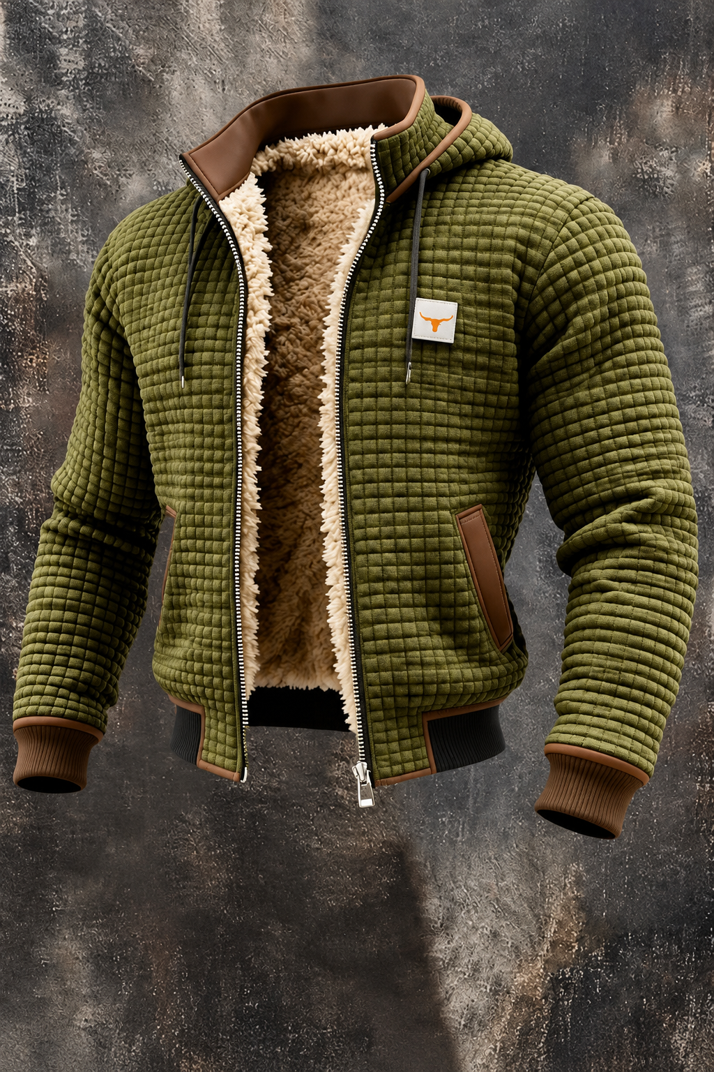 Leonardo | Chaqueta Retro con Capucha y Cremallera