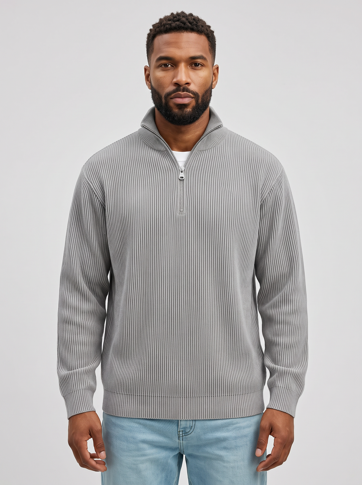 Adonis | Jersey Ligero con Cuello de Cremallera